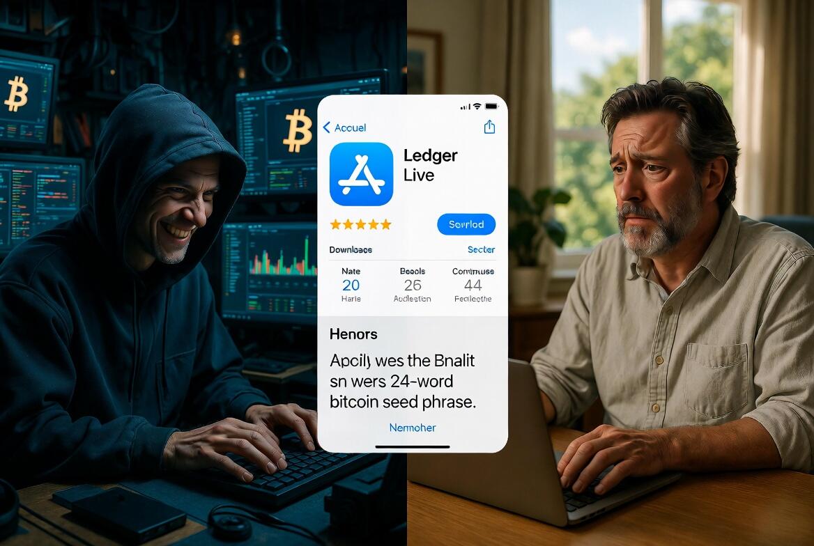 Truffa su App Store: perde 420.000 dollari in Bitcoin con un’app falsa di Ledger